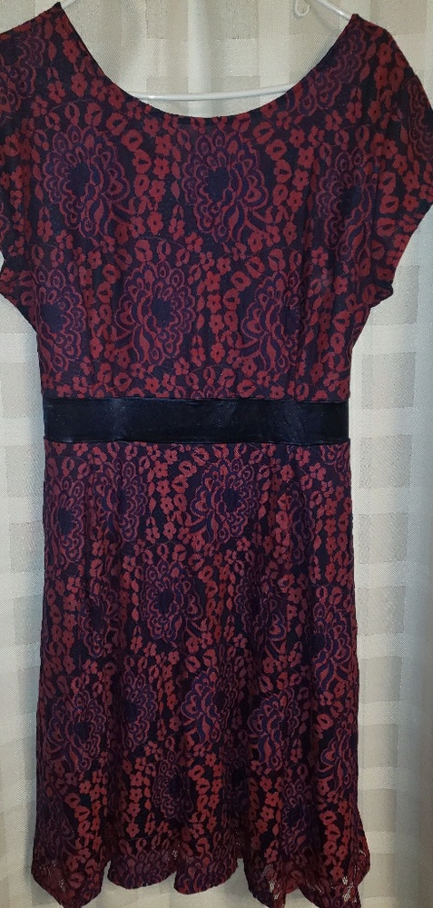 Lace Cocktail Dress with Navy undertone. NWT - Picture 7 of 7